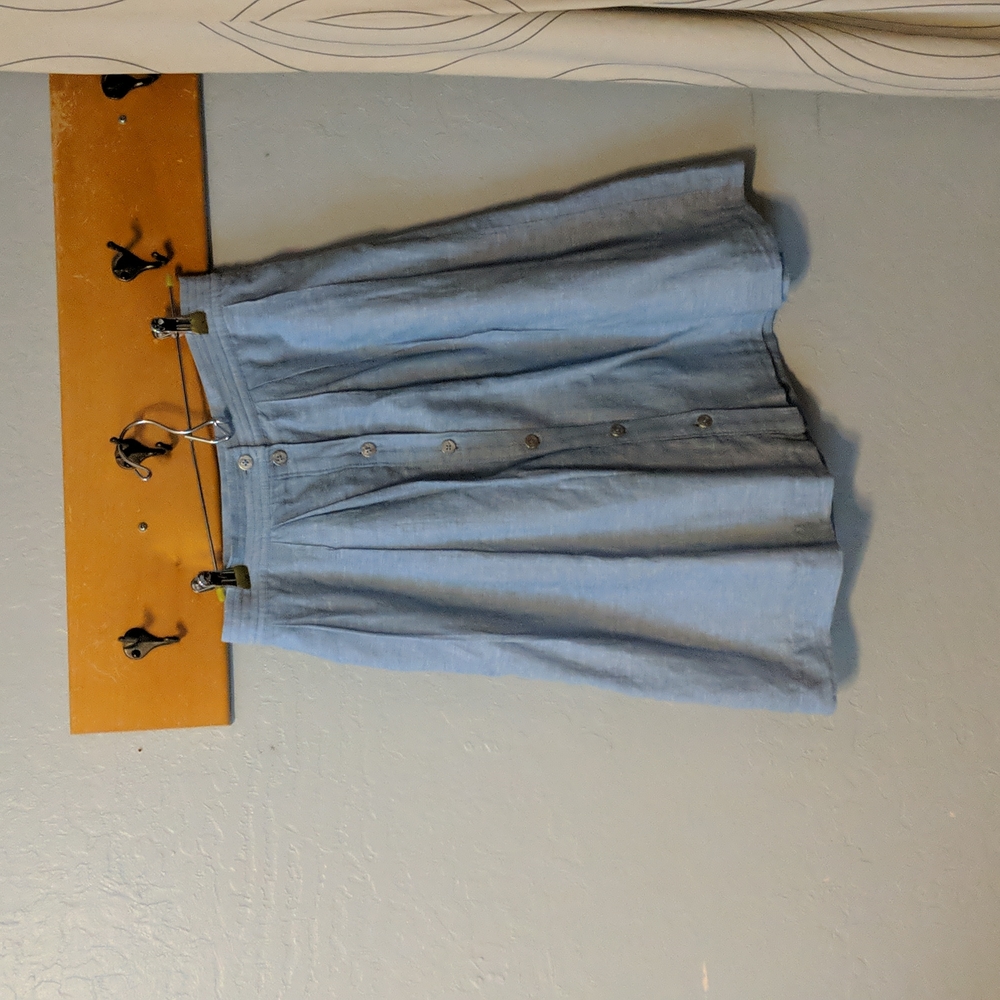 JCrew baby blue pleated skirt